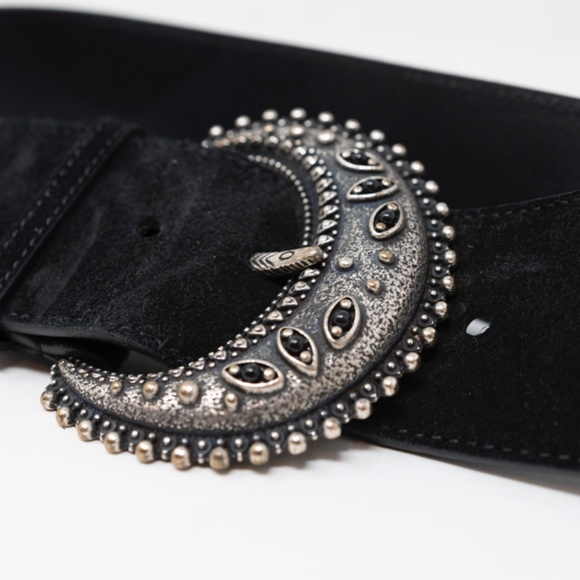 Sezane Black Suede Louve Belt - Picture 11 of 11